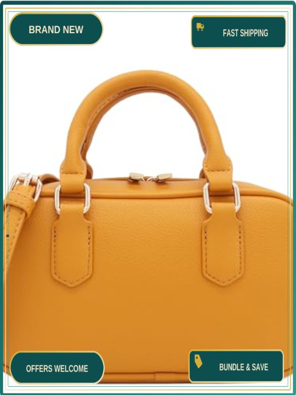 Mini PU Leather Satchel Purse Top Handle Crossbody Bag